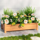 Green Fingers Garden Bed 65x33x16cm Wooden Planter Box Raised Container Growing - RnR Galore