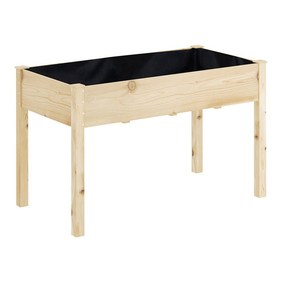 Green Fingers Garden Bed Elevated 120x60x80cm Wooden Planter Box Raised Container - RnR Galore