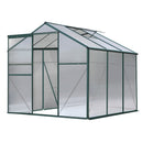 Green Fingers Greenhouse 1.9x1.9x1.83M Aluminium Polycarbonate Green House Garden Shed - RnR Galore