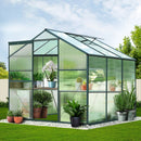 Green Fingers Greenhouse 1.9x1.9x1.83M Aluminium Polycarbonate Green House Garden Shed - RnR Galore