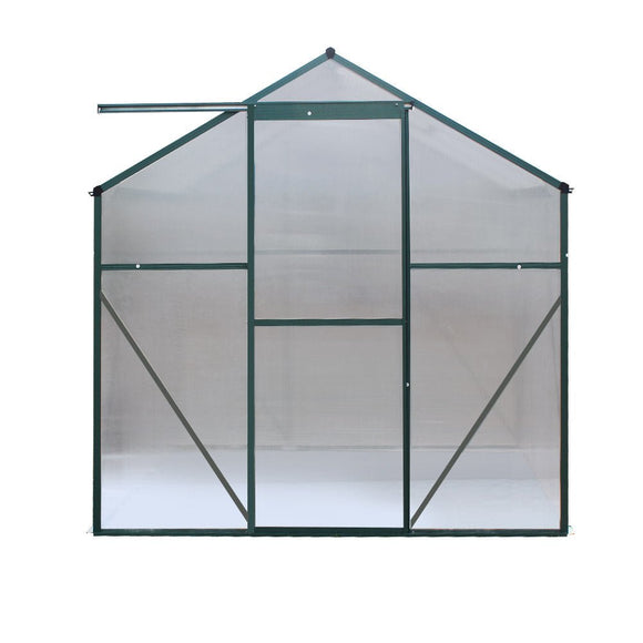 Green Fingers Greenhouse 1.9x1.9x1.83M Aluminium Polycarbonate Green House Garden Shed - RnR Galore