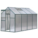 Green Fingers Greenhouse 2.52x1.9x1.83M Aluminium Polycarbonate Green House Garden Shed - RnR Galore