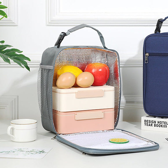 Green Insulated Lunch Bag with Shoulder Strap - Portable & Large Capacity Thermal Bento Tote - RnR Galore