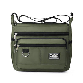 Green Men's Waterproof Oxford Cloth Crossbody Bag - Durable Anti - Theft Shoulder Backpack for Business, Travel & 10 - inch Tablet - RnR Galore