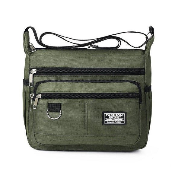Green Men's Waterproof Oxford Cloth Crossbody Bag - Durable Anti - Theft Shoulder Backpack for Business, Travel & 10 - inch Tablet - RnR Galore