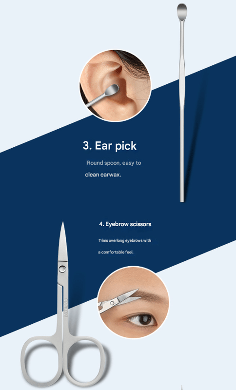 Green Mini Suitcase Manicure Set - 8 - Piece Portable Grooming & Nail Care Travel Kit - RnR Galore