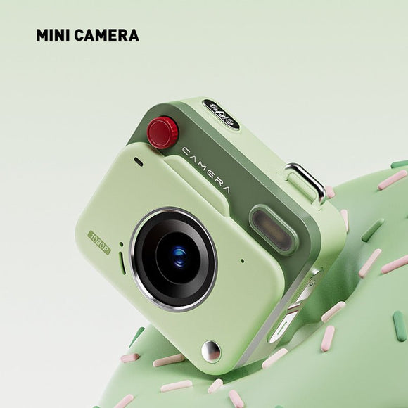Green Retro Mini Digital Camera Keychain - 48MP Portable Pocket Camcorder with 1080p HD Video - RnR Galore