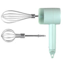 Green Wireless charging handheld mixer, 30W with three - speed settings. Dual whisk heads designed for whipping eggs, cream, and batter. Suitable for both kitchen and outdoor use, also an ideal gift. - RnR Galore