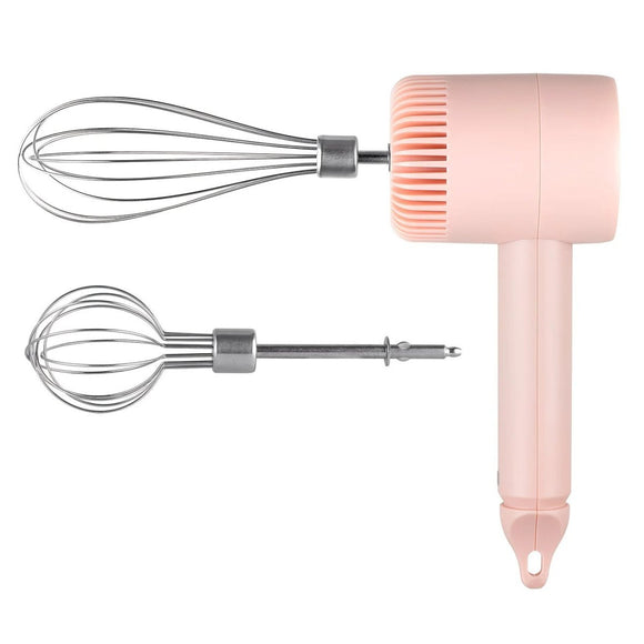Green Wireless charging handheld mixer, 30W with three - speed settings. Dual whisk heads designed for whipping eggs, cream, and batter. Suitable for both kitchen and outdoor use, also an ideal gift. - RnR Galore