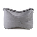 Grey Ergonomic Memory Foam Knee Pillow for Side Sleepers - Leg Positioner for Sciatica, Back, Hip & Joint Pain Relief - RnR Galore