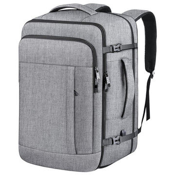 Grey Expandable 17 - Inch Laptop Travel Backpack with USB Port - Durable TSA Friendly Carry - on Luggage Bag - RnR Galore