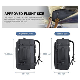 Grey Expandable 17 - Inch Laptop Travel Backpack with USB Port - Durable TSA Friendly Carry - on Luggage Bag - RnR Galore