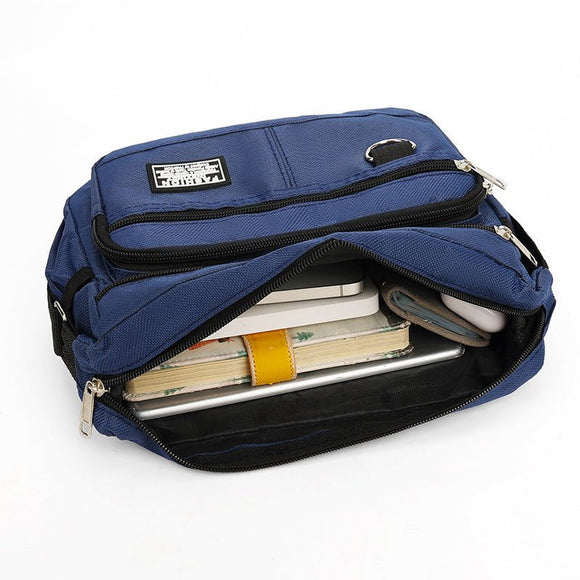 Grey Men's Waterproof Oxford Cloth Crossbody Bag - Durable Anti - Theft Shoulder Backpack for Business, Travel & 10 - inch Tablet - RnR Galore