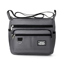 Grey Men's Waterproof Oxford Cloth Crossbody Bag - Durable Anti - Theft Shoulder Backpack for Business, Travel & 10 - inch Tablet - RnR Galore