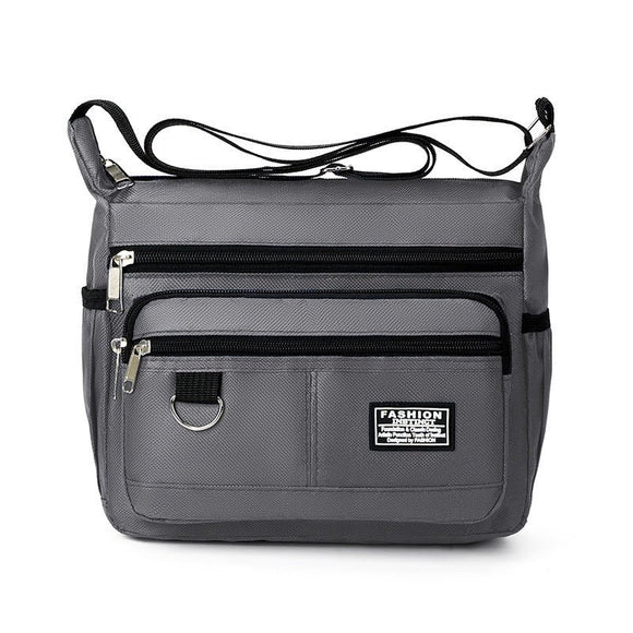 Grey Men's Waterproof Oxford Cloth Crossbody Bag - Durable Anti - Theft Shoulder Backpack for Business, Travel & 10 - inch Tablet - RnR Galore