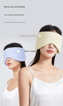Grey Reversible All - Season Sleep Mask - Cooling & Warming with Sound Muffling Ear Covers Function - RnR Galore