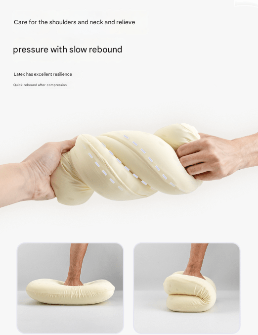 Grey Reversible Memory Foam Travel Pillow - All - Season Comfort Neck Support for Deep Sleep & Portability - RnR Galore