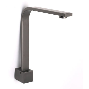 Gun Metal Square Bathroom Swivel Spout Gooseneck Arm Bathtub Filler Tap Outlet - RnR Galore