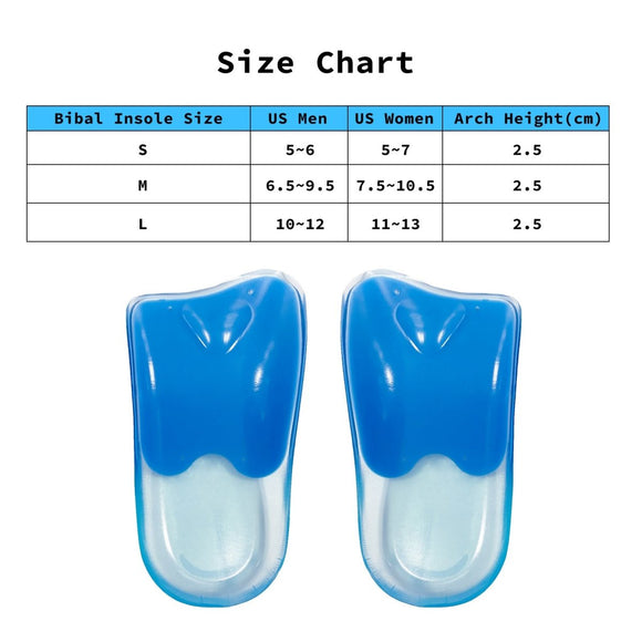Half Insoles Shoe Inserts M Size Gel Arch Support Foot Pads - RnR Galore