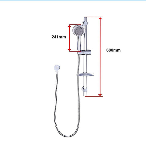 Hand Held Shower Rail Soap Dish Bathroom Set - RnR Galore