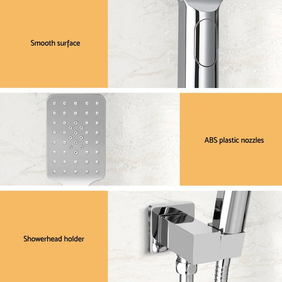 Handheld Shower Head Holder 3.1'' High Pressure Silver - RnR Galore