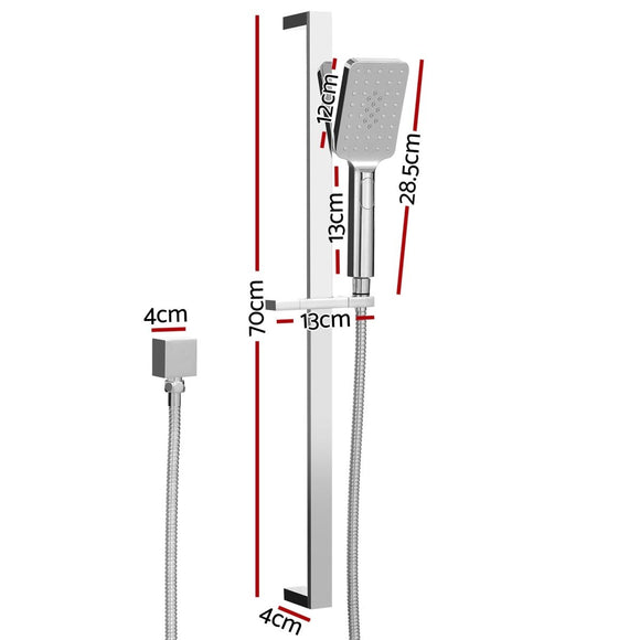 Handheld Shower Head Set 3.1'' High Pressure Silver - RnR Galore