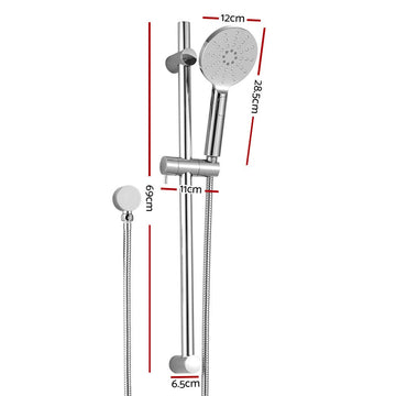 Handheld Shower Head Wall Holder 4.7'' High Pressure Adjustable 3 Modes Chrome - RnR Galore