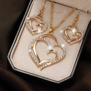 Heart Shaped Rhinestone Jewelry Set for Women - RnR Galore