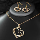 Heart Shaped Rhinestone Jewelry Set for Women - RnR Galore