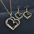 Heart Shaped Rhinestone Jewelry Set for Women - RnR Galore