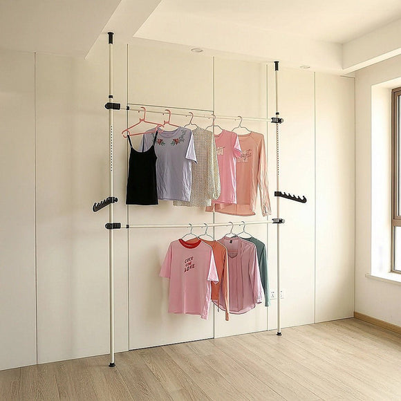 Heavy Duty Adjust Clothes Rail Storage Garment Shelf Hanging Display Stand Rack - RnR Galore