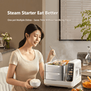 Hoper Layer Electric Food Steamer 16L Large Capacity 10 Second Start 24H Timer Independent Water Tank - RnR Galore