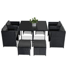 Horrocks 8 Seater Outdoor Dining Set - Black - RnR Galore