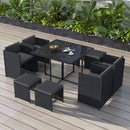 Horrocks 8 Seater Outdoor Dining Set - Black - RnR Galore