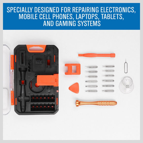 HORUSDY 18 in 1 Mobile Phone Repair Tools Kit Pry Opening Tool Screwdriver - RnR Galore