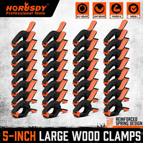 HORUSDY 32Pc 7" Nylon Spring Clamp Extra Large Rubber Non - Slip Grip Handle Clips - RnR Galore