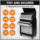 HORUSDY 7 Drawer Tool Box Trolley Cabinet Storage Cart Garage Toolbox Organiser - RnR Galore