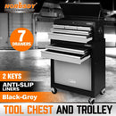 HORUSDY 7 Drawer Tool Box Trolley Cabinet Storage Cart Garage Toolbox Organiser - RnR Galore