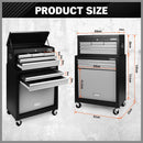 HORUSDY 7 Drawer Tool Box Trolley Cabinet Storage Cart Garage Toolbox Organiser - RnR Galore