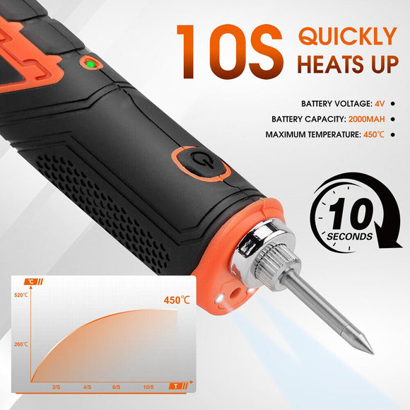 HORUSDY 8W 4V Max Cordless Soldering Iron Rechargeable with Lithium-Ion Battery - RnR Galore