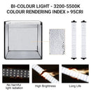 Hridz 60cm Light Box Bi - Colour Photography Portable Photo Studio Shooting Tent with 6 PVC Backdrops - RnR Galore