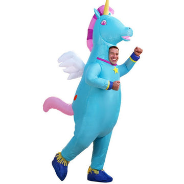 Inflatable Unicorn Costume Adult Suit Blow Up Party Fancy Dress Halloween Cosplay - RnR Galore