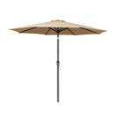 Instahut 2.7m Outdoor Umbrella Pole Stand Garden Sun Beige - RnR Galore