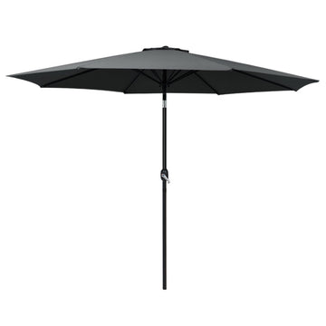 Instahut 3m Outdoor Umbrella Beach Pole Garden Patio Tilt Black - RnR Galore