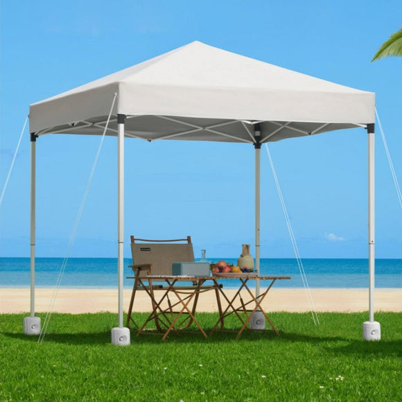 Instahut Gazebo 2x2m Outdoor Patio Garden Marquee Shade w/ Base Pods White - RnR Galore