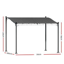 Instahut Gazebo Marquee 3m Outdoor Event Wedding Tent Camping Party Shade Iron Art Canopy Grey - RnR Galore
