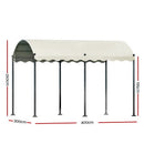 Instahut Gazebo Marquee 4x3m Outdoor Event Wedding Tent Camping Party Shade Iron Art Canopy Beige - RnR Galore