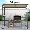 Instahut Gazebo Outdoor BBQ Grill Patio Garden Marquee Shade Shelter Shelf Hooks Beige - RnR Galore
