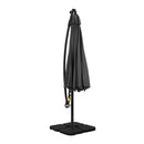 Instahut Outdoor Umbrella 3M Cantilever Beach LED Base Garden Sun Patio Charcoal - RnR Galore