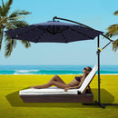 Instahut Outdoor Umbrella 3M Cantilever Beach LED Umbrellas Garden Shade Patio - RnR Galore